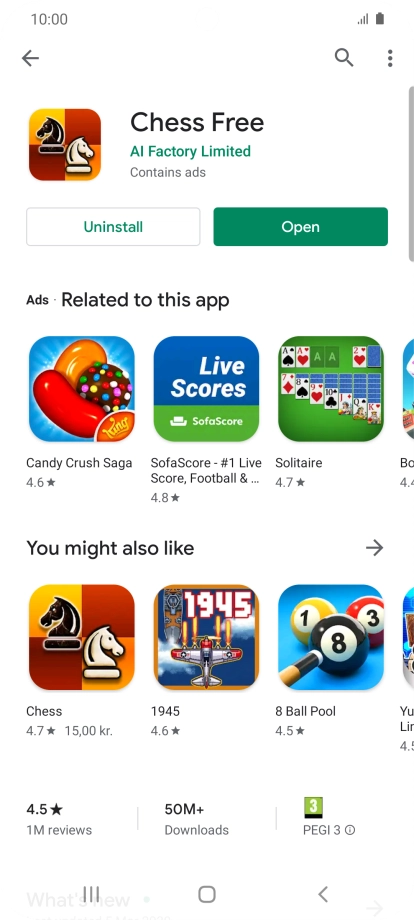 Press the Home key to return to the home screen.