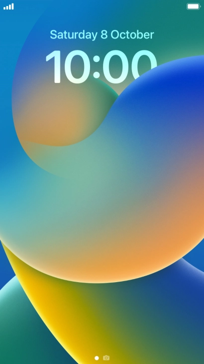 Press and hold anywhere on the lock screen.