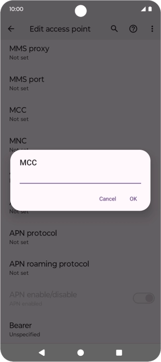 Key in 505 and press OK.