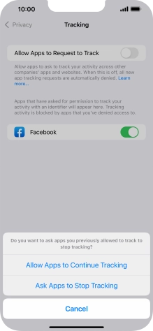 If you turn off the function, press the required setting.