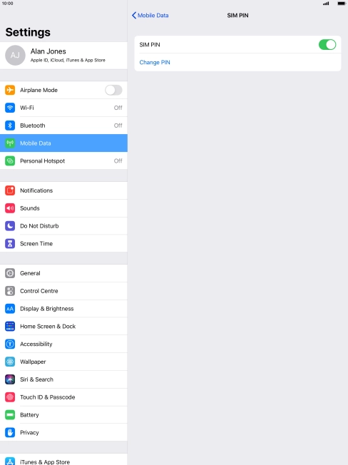 Press the indicator next to 