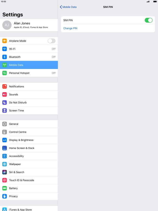 Press the indicator next to 