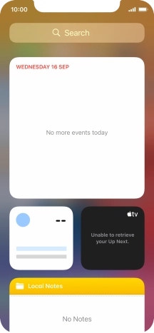Slide your finger upwards on the screen.
