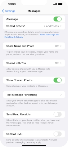 Press the indicator next to 