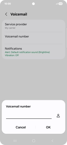 Key in +61414121121 and press OK.