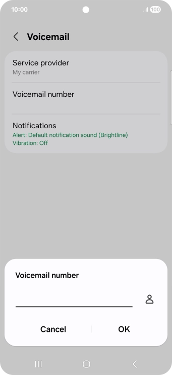 Key in +61414121121 and press OK.
