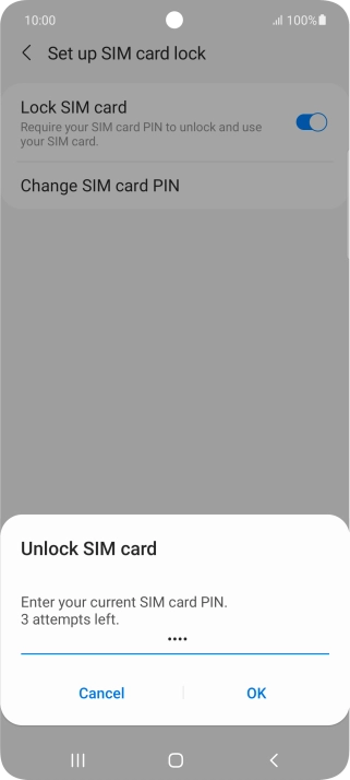 Key in your PIN and press OK.