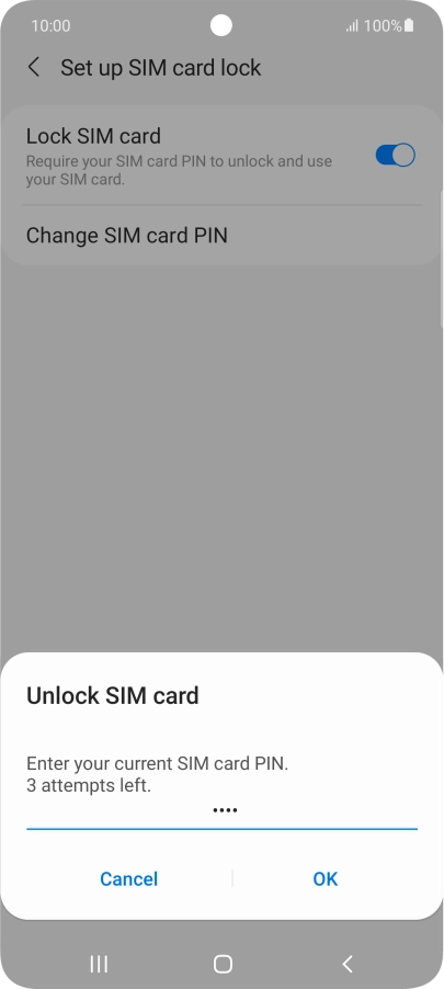 Key in your PIN and press OK.