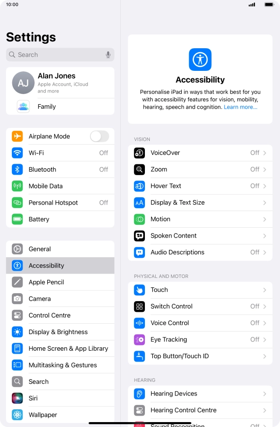 Press the required category below 