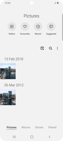 Press Albums and go to the required folder.