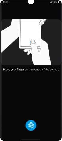 Follow the instructions on the screen to create the phone lock code using your fingerprint.