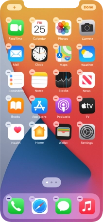Press the home screen icon.