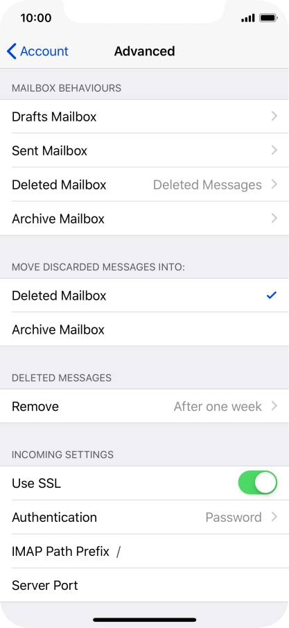 Press the indicator next to 