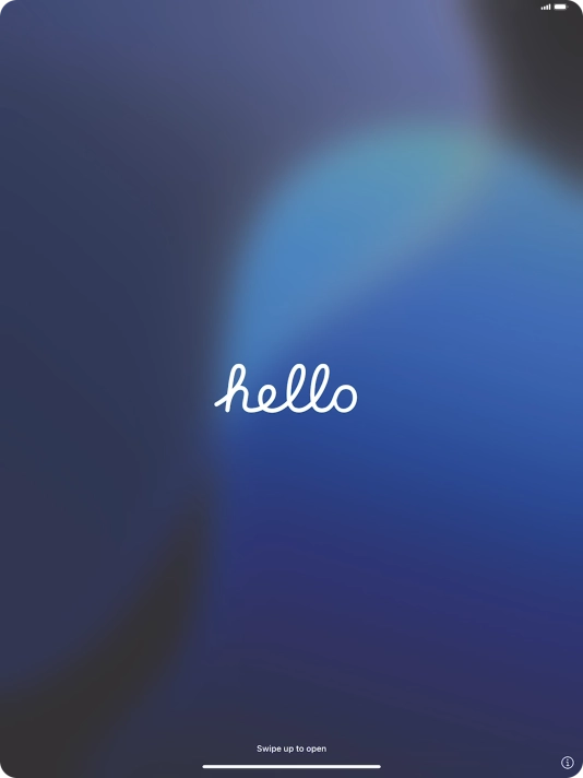 Slide your finger upwards starting from the bottom of the screen.