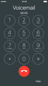 Press the end call icon to end the call.