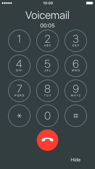 Press the end call icon to end the call.