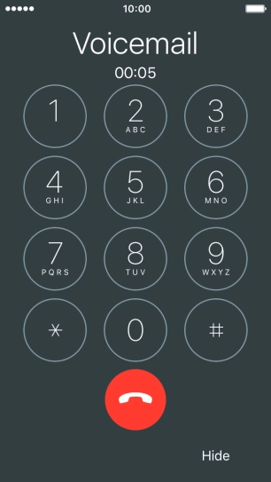 Press the end call icon to end the call.