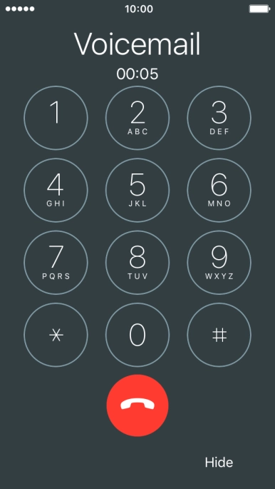 Press the end call icon to end the call.