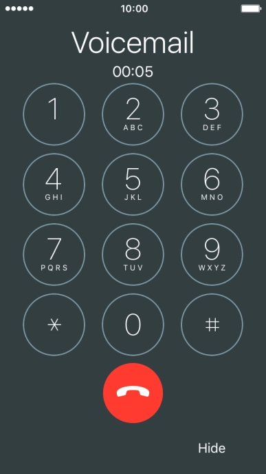 Press the end call icon to end the call.