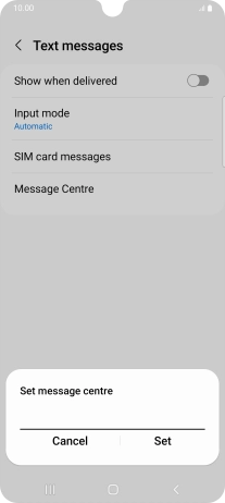 Key in +61415011501 and press Set.