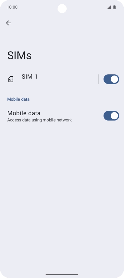 Press the name of the SIM.