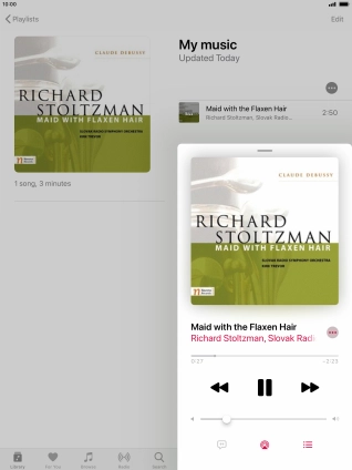 Press arrow right to go to the next audio file.