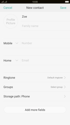 Press Family Name and key in the last name.