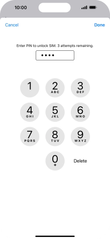 Key in your PIN and press Done.