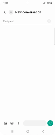 Press the search field and key in the first letters of the recipient's name.