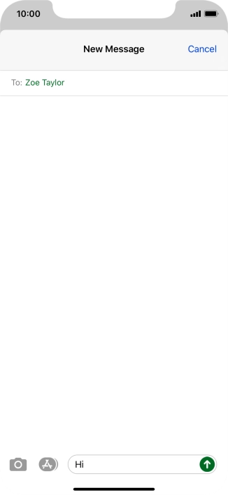 Press the send icon.