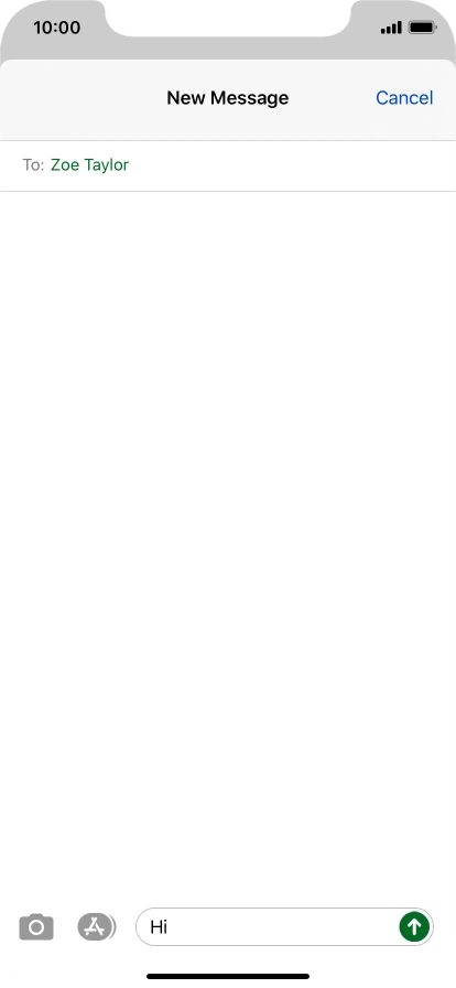 Press the send icon.