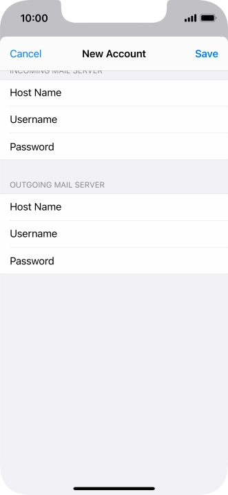 Press Save. Your email account has now been set up. To select more settings for incoming and outgoing server, proceed with the following steps.