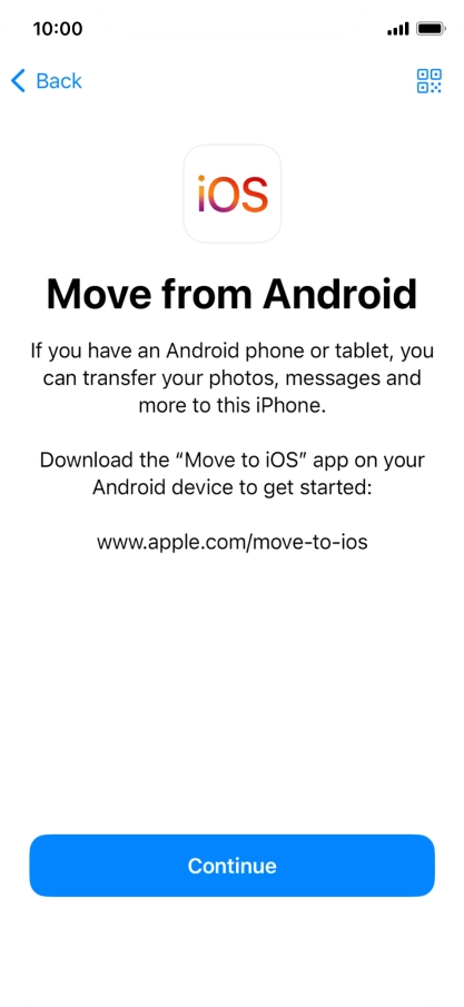 To transfer content to your phone, you need to install the app 