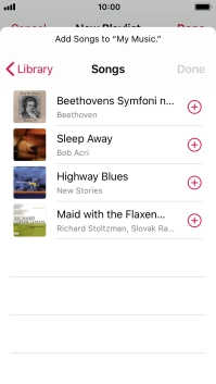 Go to the required category and press the required audio file.