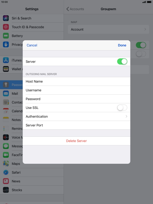 Press Authentication.