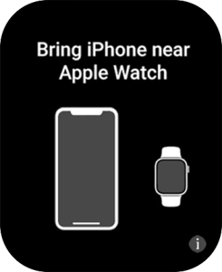 Place your Apple Watch next to your phone.