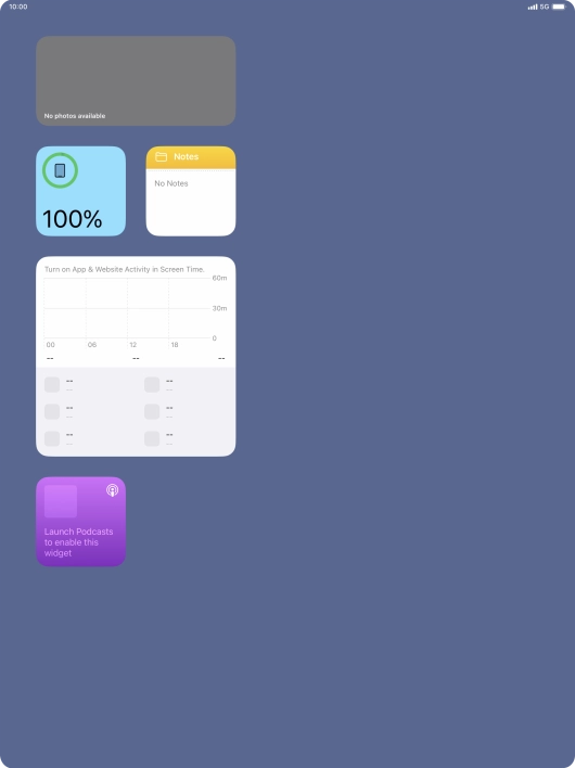 Press and hold the required widget until a pop-up menu is displayed.