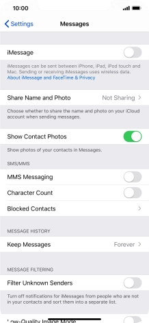 Press the indicator next to 