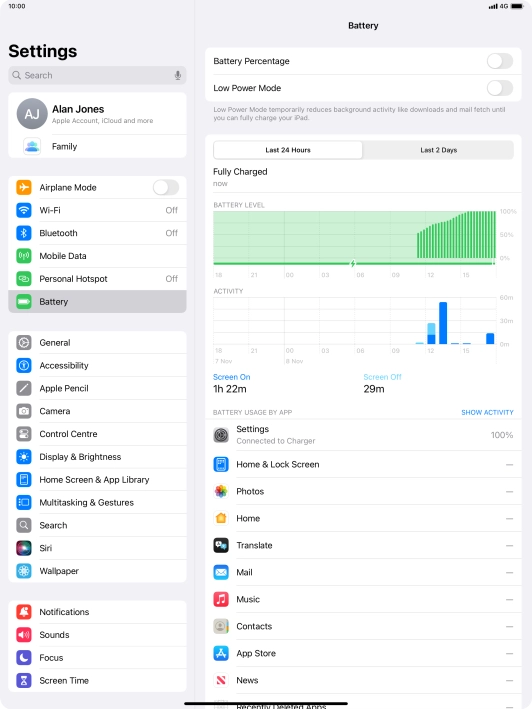 Press the indicator next to 