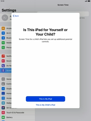 Press This is My iPad.