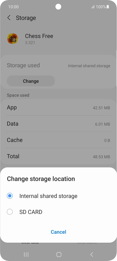 Press the name of the memory card.