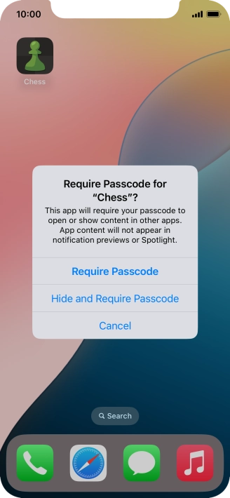 Press Require Passcode.