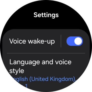 Press Language and voice style.