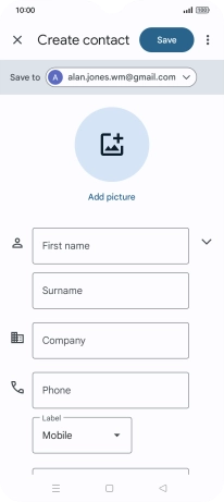 Press the address book drop down list.