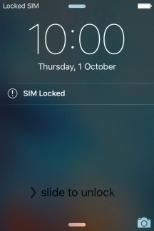 Slide your finger right on the screen.