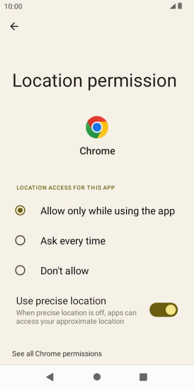 Press the required setting to turn the function on or off.