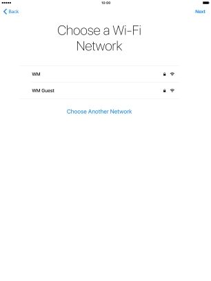 Press the required Wi-Fi network.