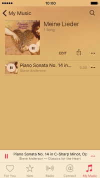 Press the dots next to the song title.