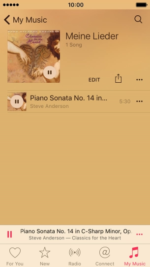 Press the dots next to the song title.