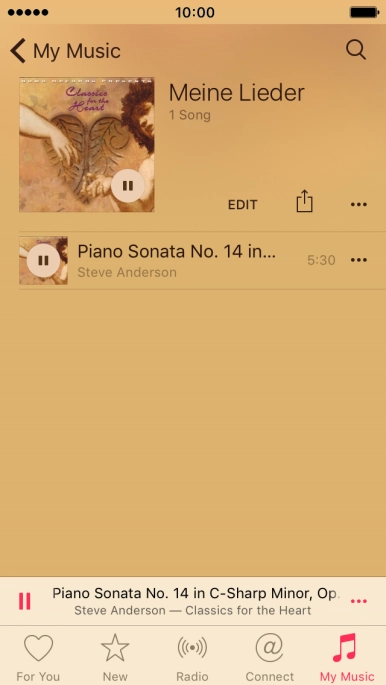 Press the dots next to the song title.